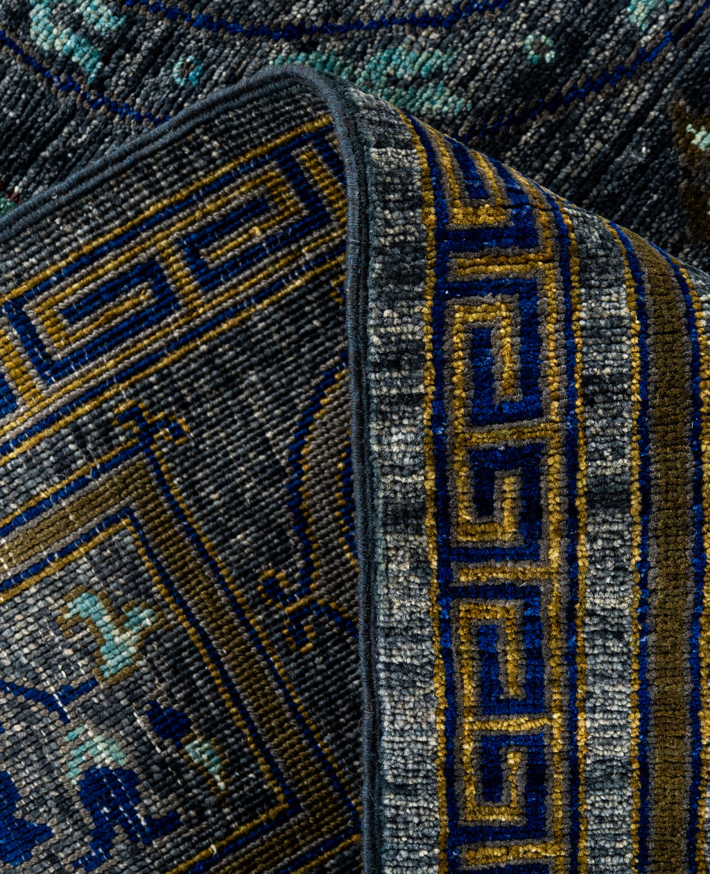 Imperial Phoenix Blue El Dokuma Yün Halı 268 x 186 cm