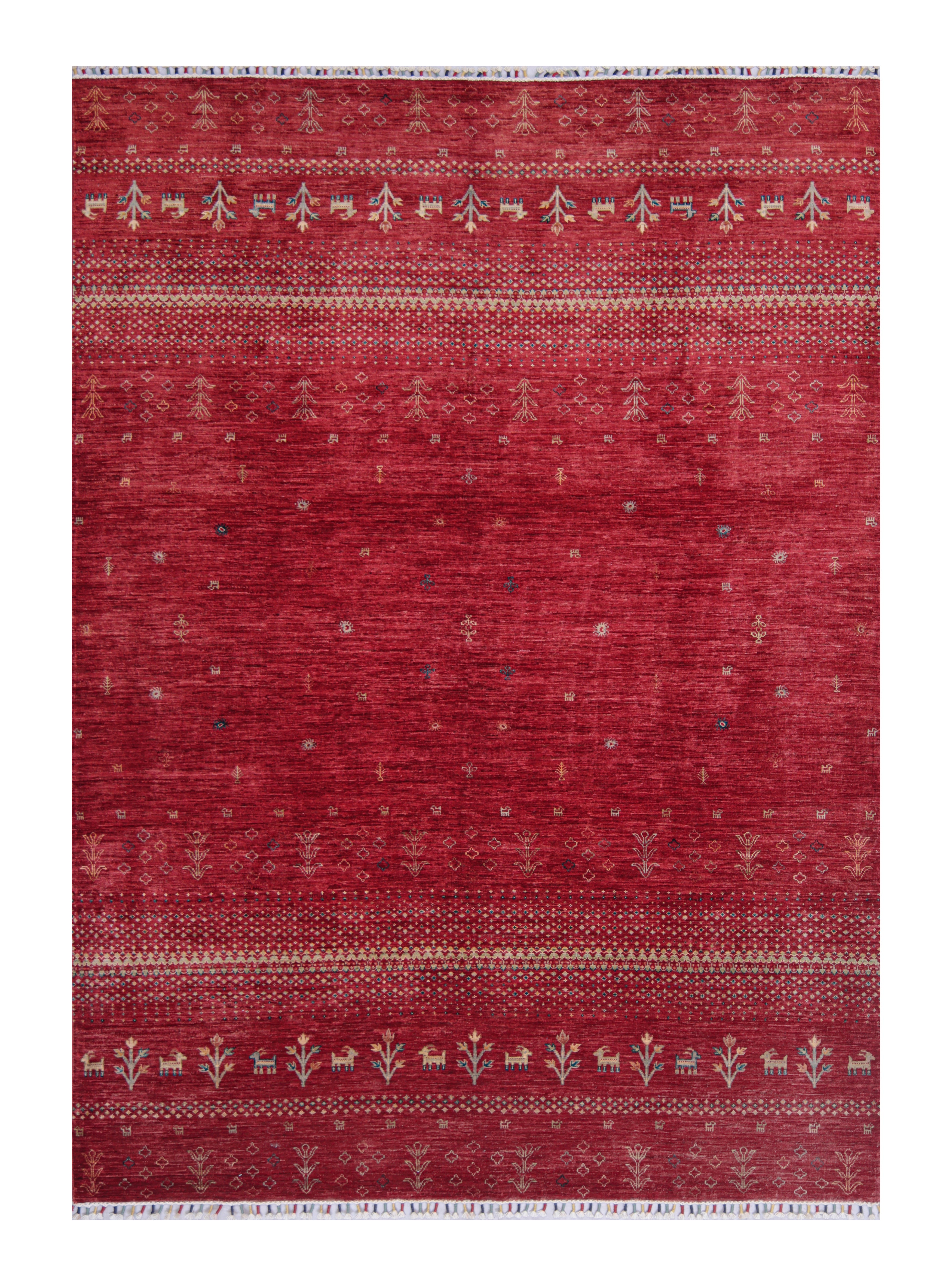 Gabira Crimson El Dokuma Yün Halı 294 x 212 cm