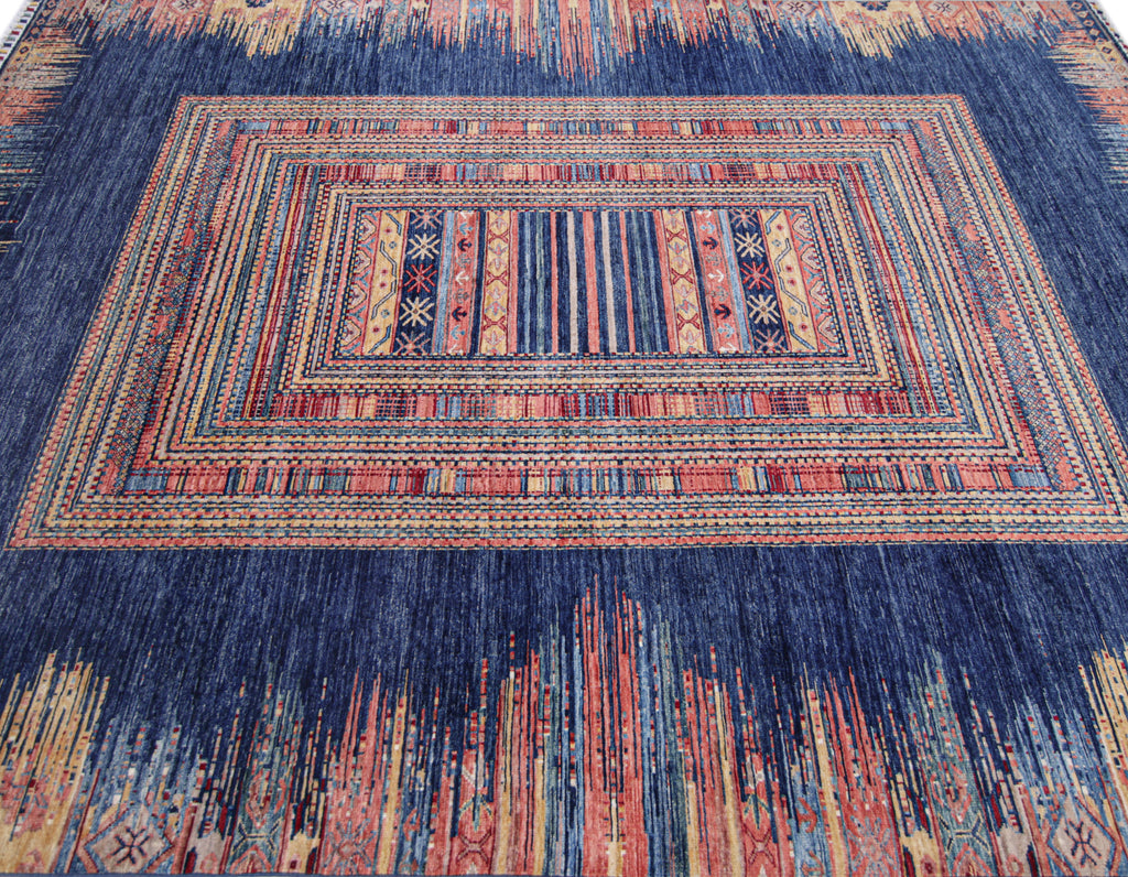 Zerava Indigo El Dokuma Yün Halı 297 x 211 cm