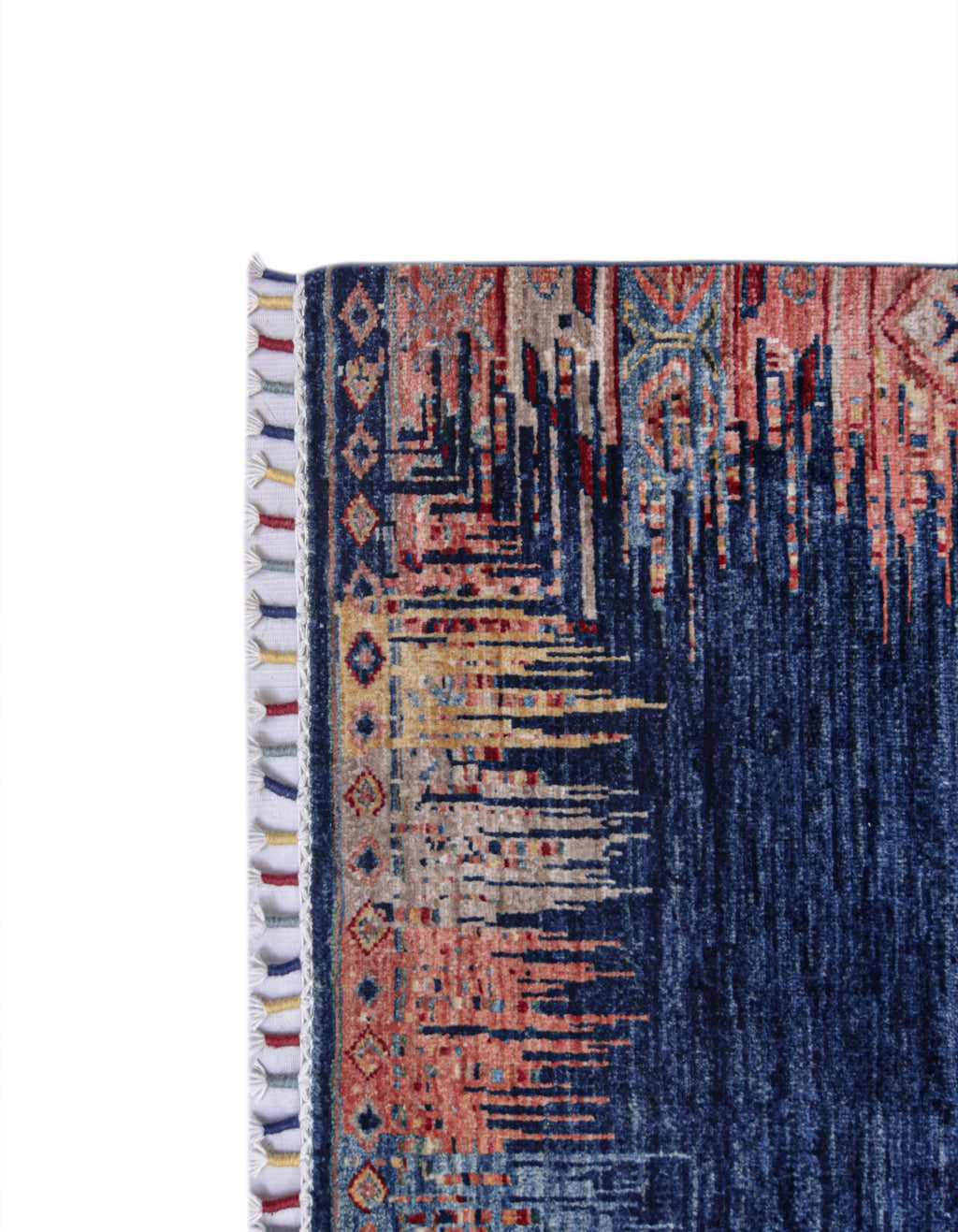 Zerava Indigo El Dokuma Yün Halı 297 x 211 cm