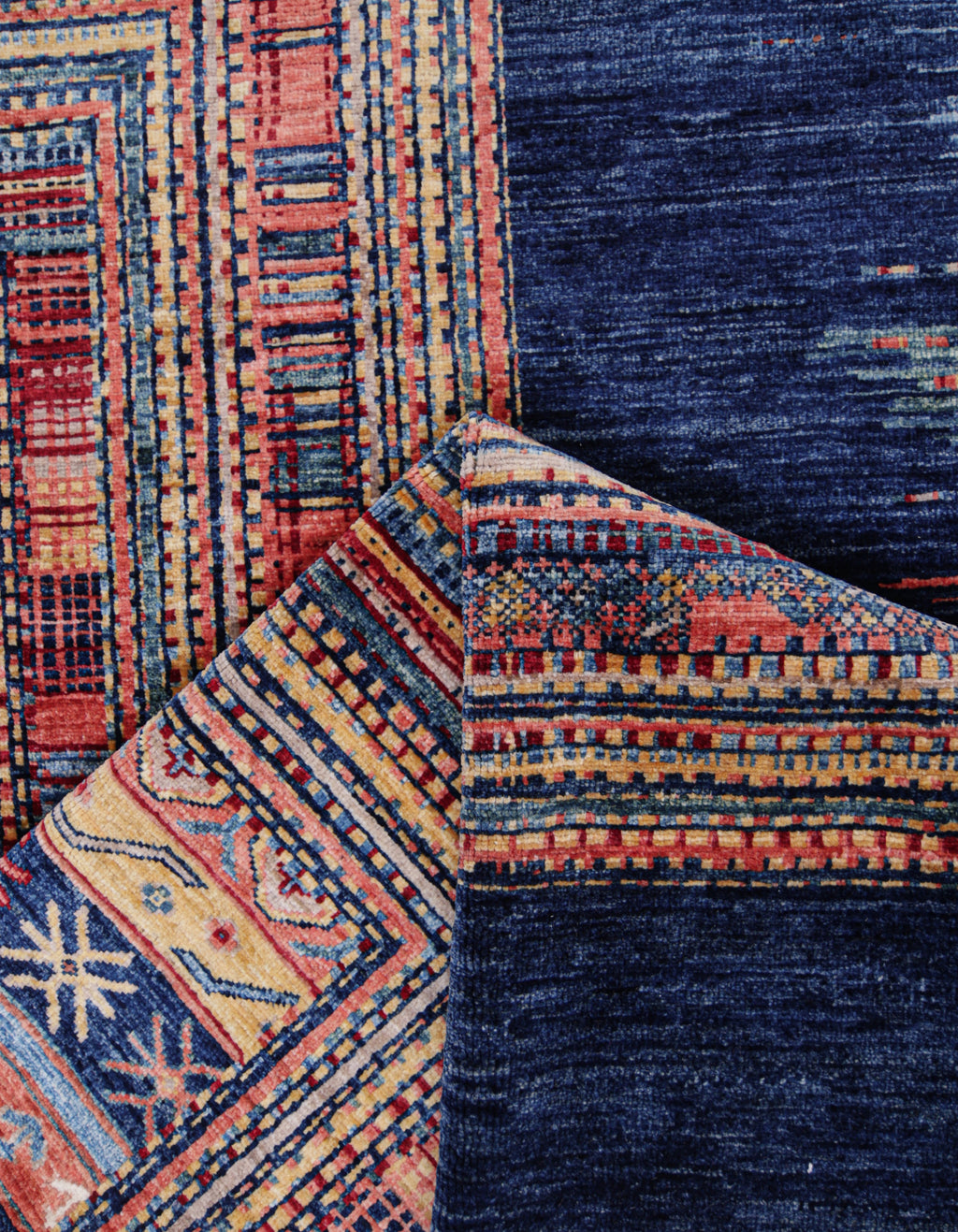 Zerava Indigo El Dokuma Yün Halı 297 x 211 cm