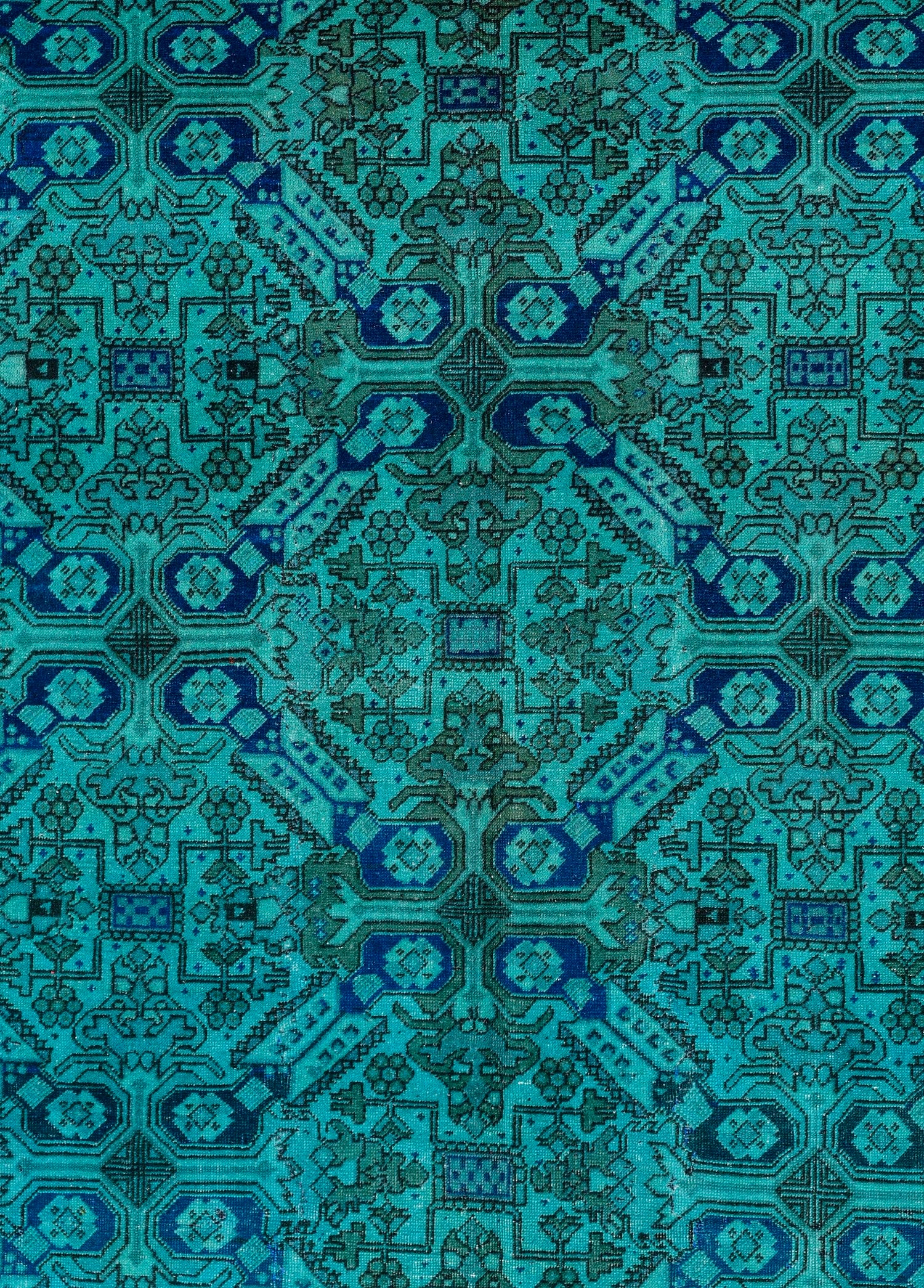 Obsidian GridVintage El Dokuma Yün Halı 277x195 cm