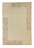 Seravine Hand-Woven Wool and Silk Carpet 242x172 cm