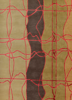 Velmira Hand-Woven Wool and Silk Carpet 295x201 cm