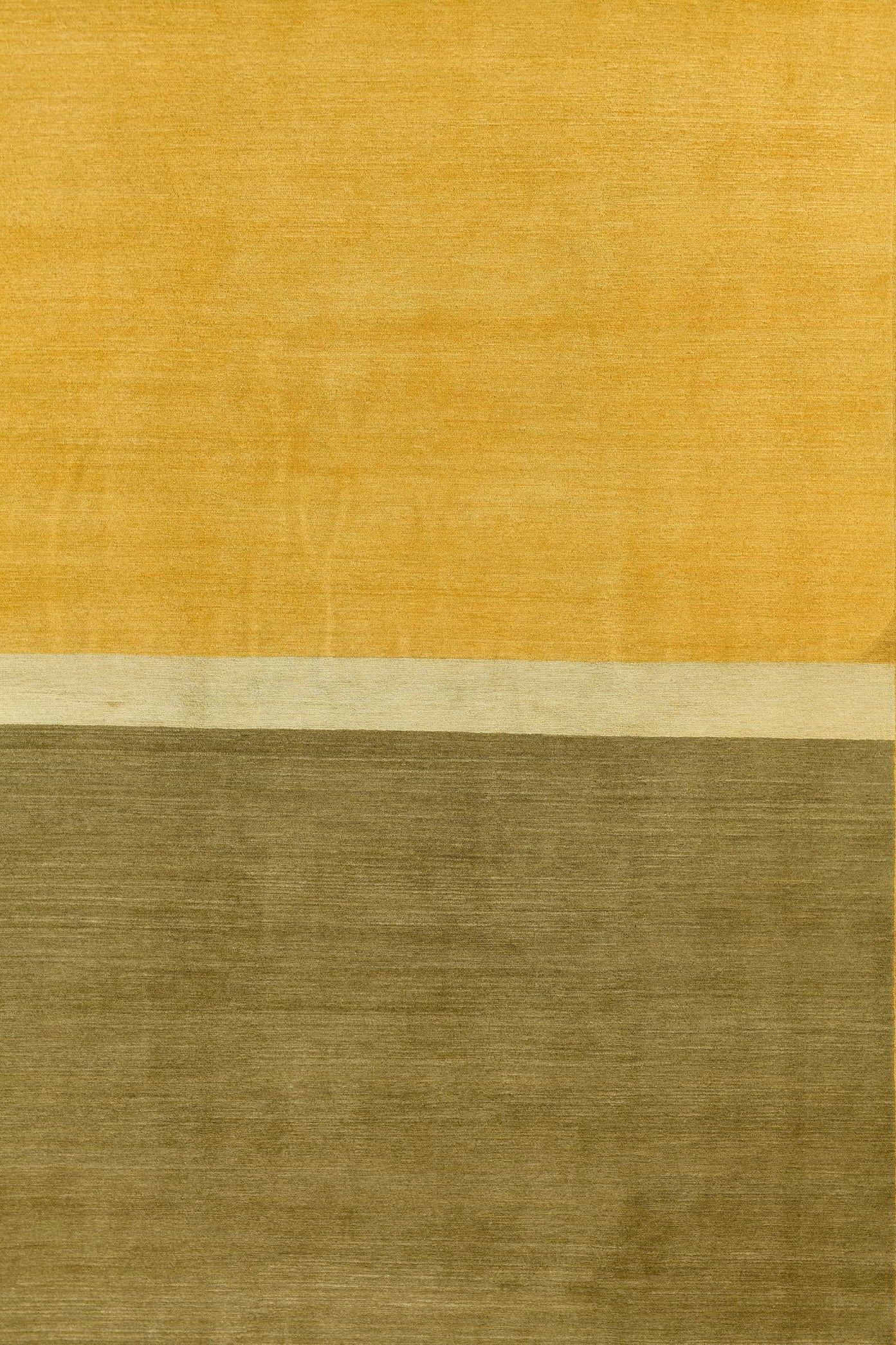 Okerra Hand-Woven Wool and Silk Carpet 302x241 cm