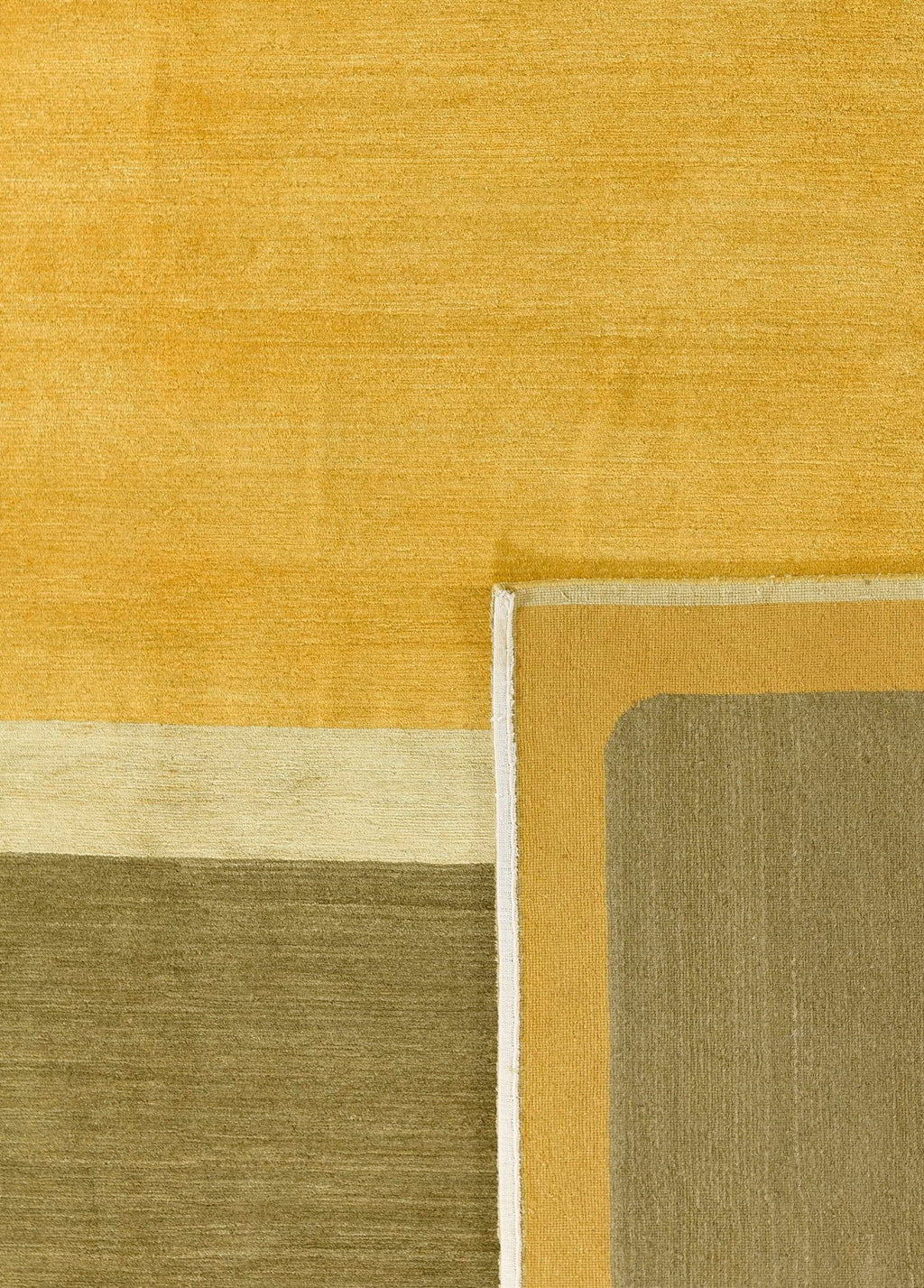 Okerra Hand-Woven Wool and Silk Carpet 302x241 cm