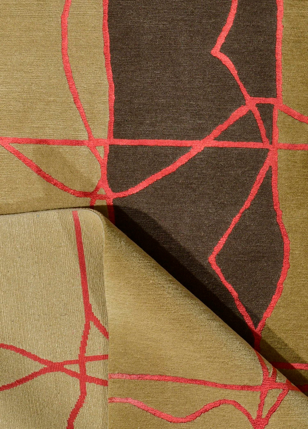 Entwine Rouge El Dokuma Yün ve İpek Halı 299 x 254 cm - Borr Halı