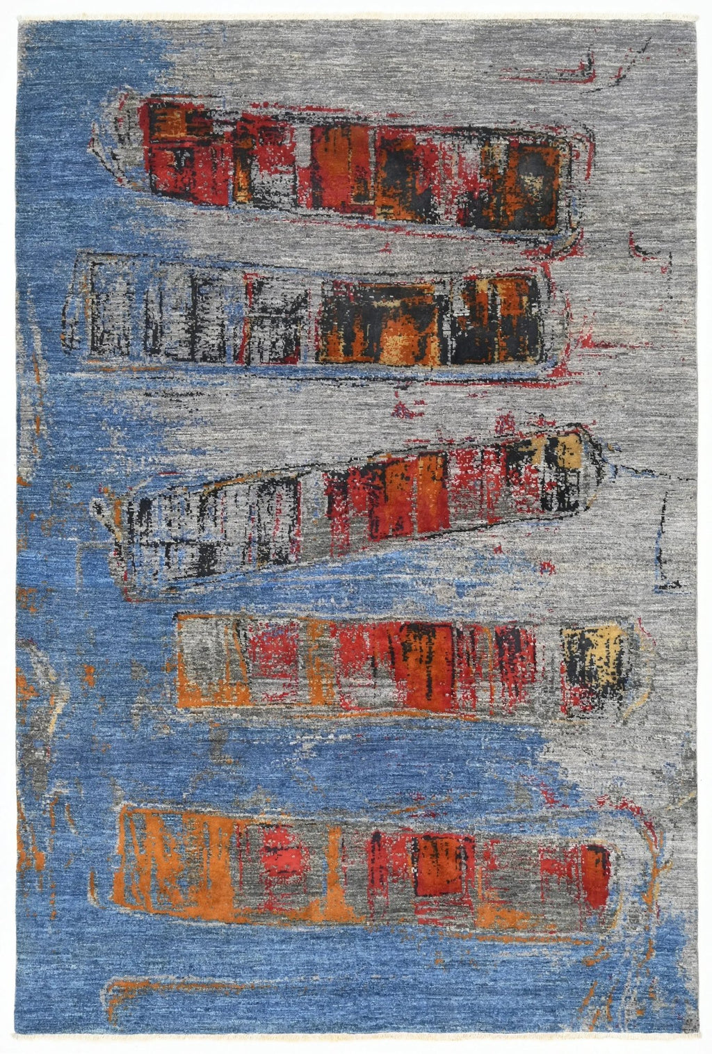 Abstract Strata – Emberwave El Dokuma Yün Halı 251 x 168 cm - Borr Halı