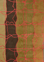 Entwine Rouge El Dokuma Yün ve İpek Halı 299 x 254 cm - Borr Halı