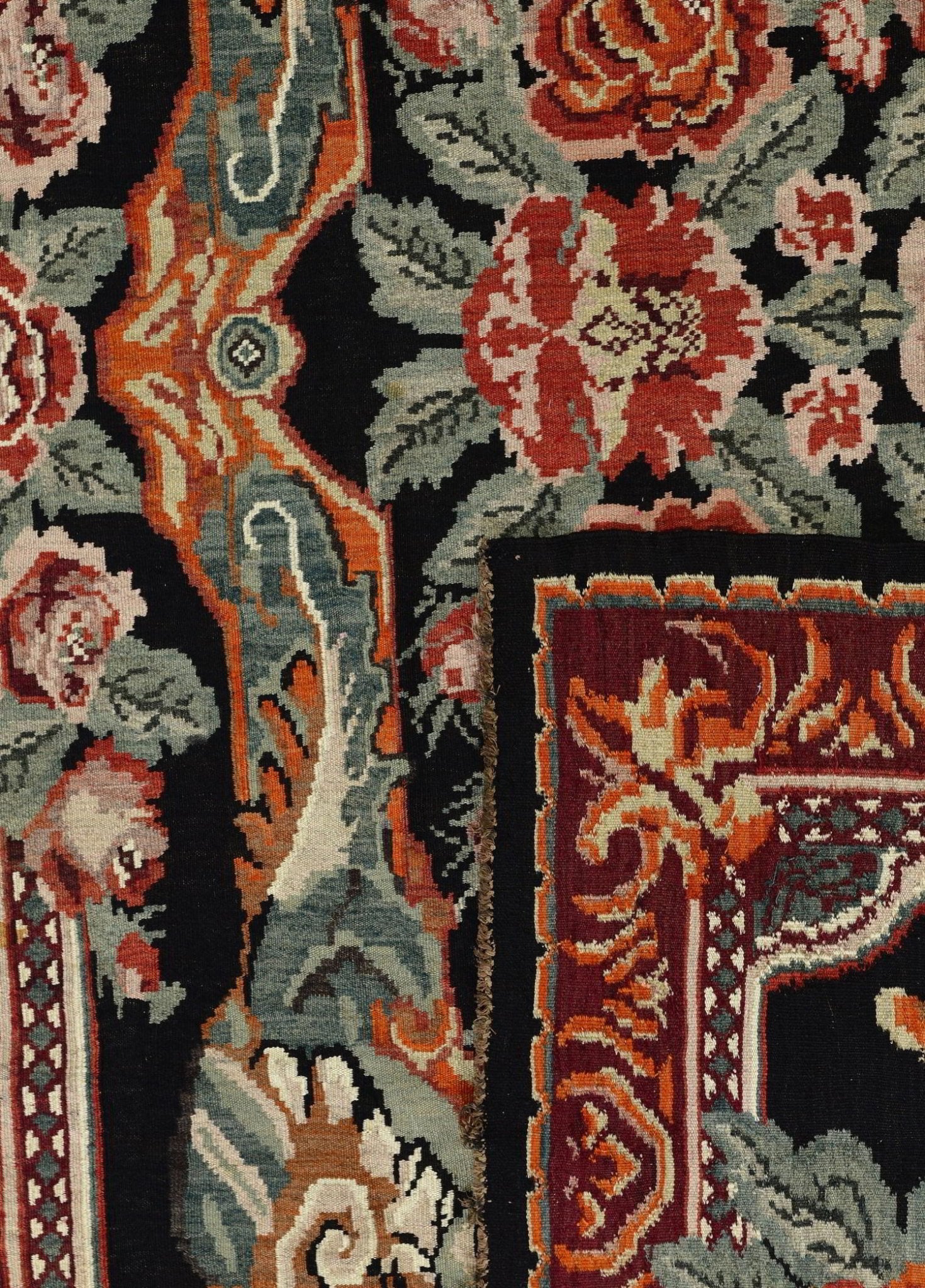 Baronelle El Dokuma Yün Kilim 350x207 cm - Borr Halı