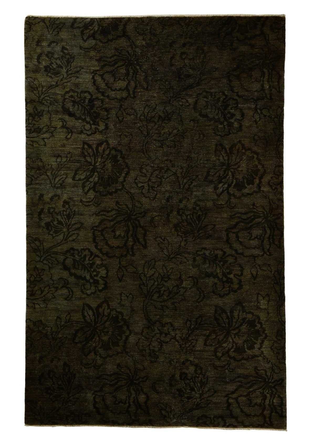Black Peony El Dokuma Yün Halı 277 x 178 cm - Borr Halı