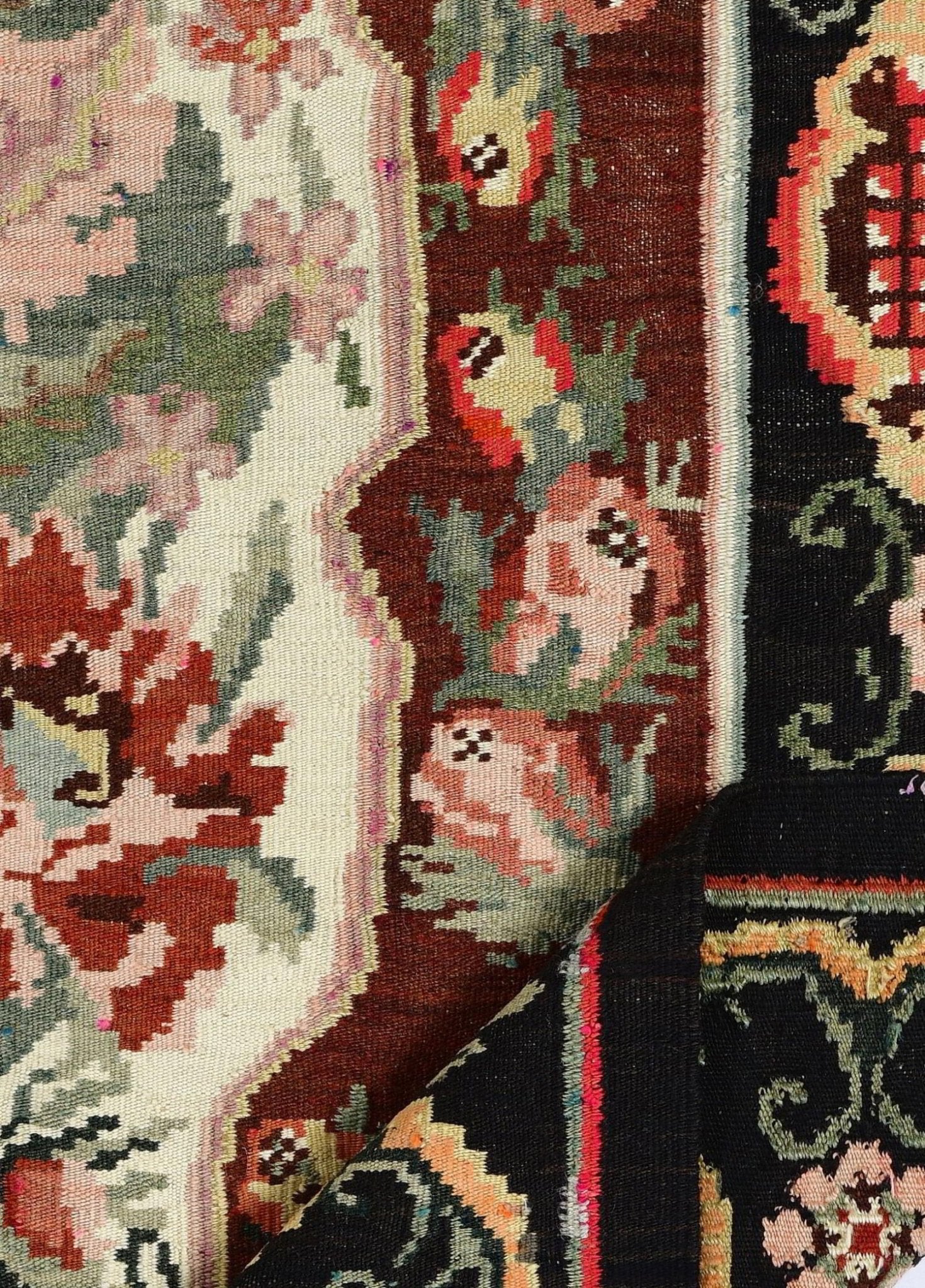 Carmeline El Dokuma Yün Kilim 285x193 cm - Borr Halı