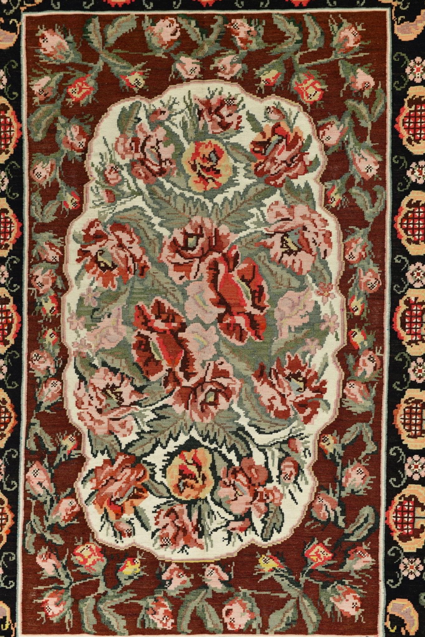 Carmeline El Dokuma Yün Kilim 285x193 cm - Borr Halı
