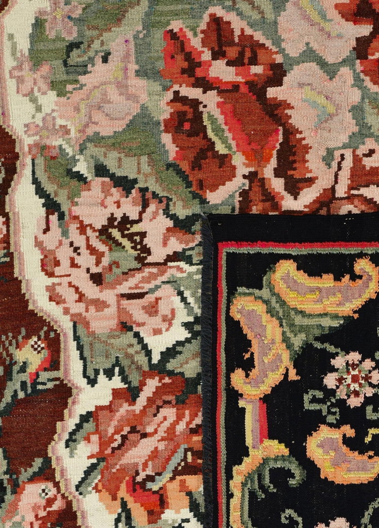 Carmeline El Dokuma Yün Kilim 285x193 cm - Borr Halı