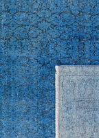 Celestial Blue Vintage El Dokuma Yün Halı 293x202 cm - Borr Halı
