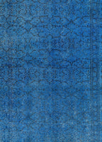 Celestial Blue Vintage El Dokuma Yün Halı 293x202 cm - Borr Halı
