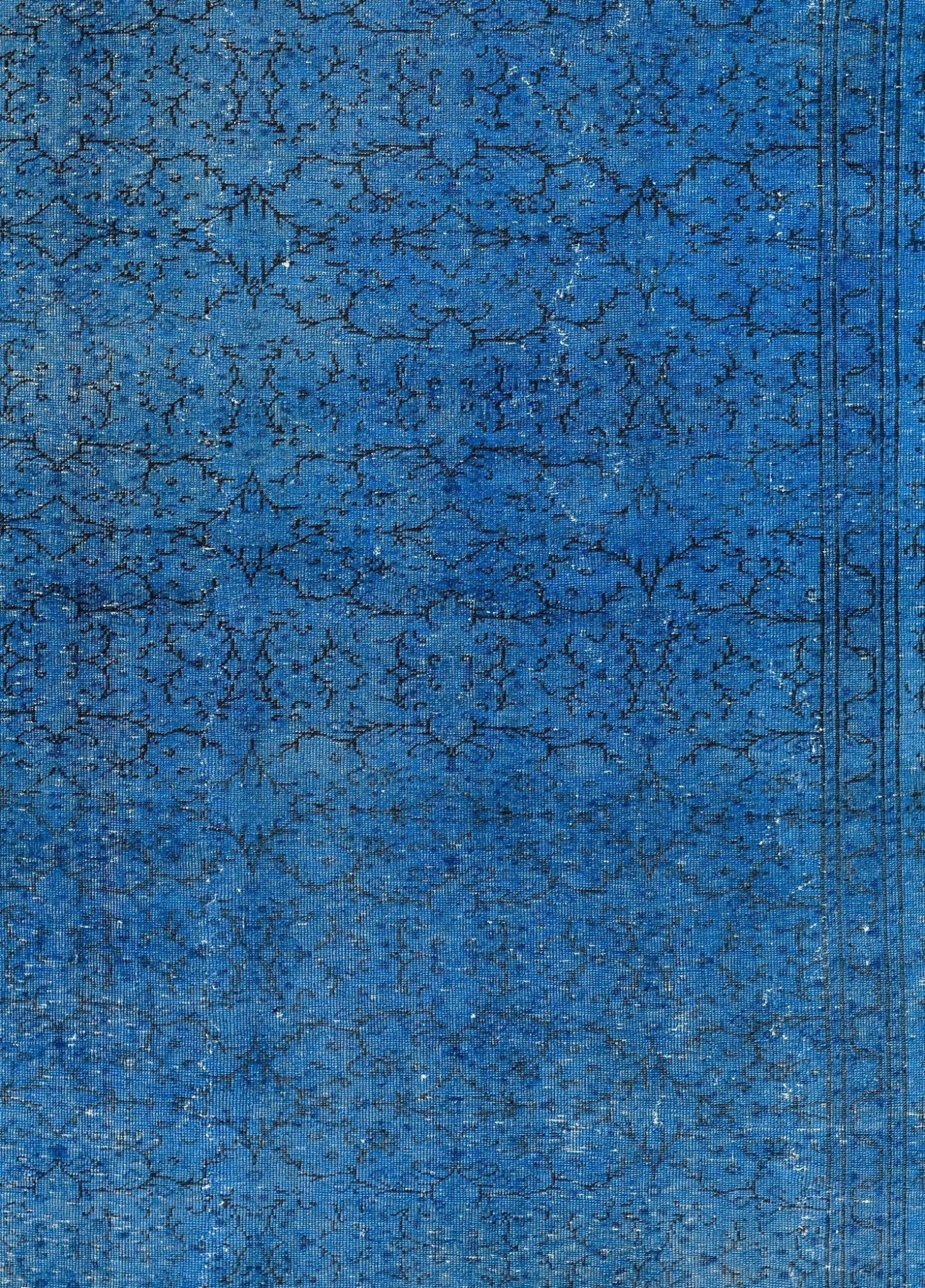 Celestial Blue Vintage El Dokuma Yün Halı 293x202 cm - Borr Halı