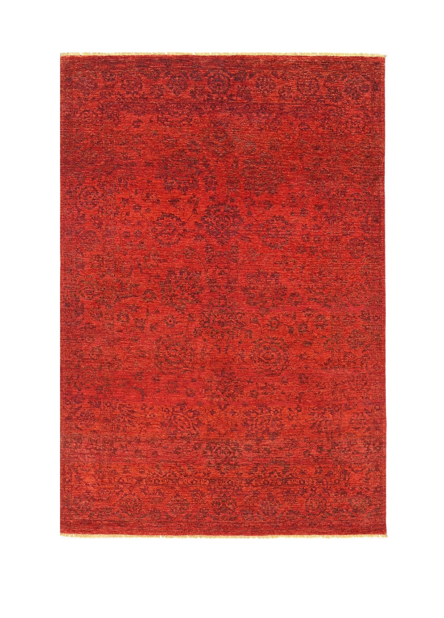 Ushak El Dokuma Yün Halı 246x163 cm