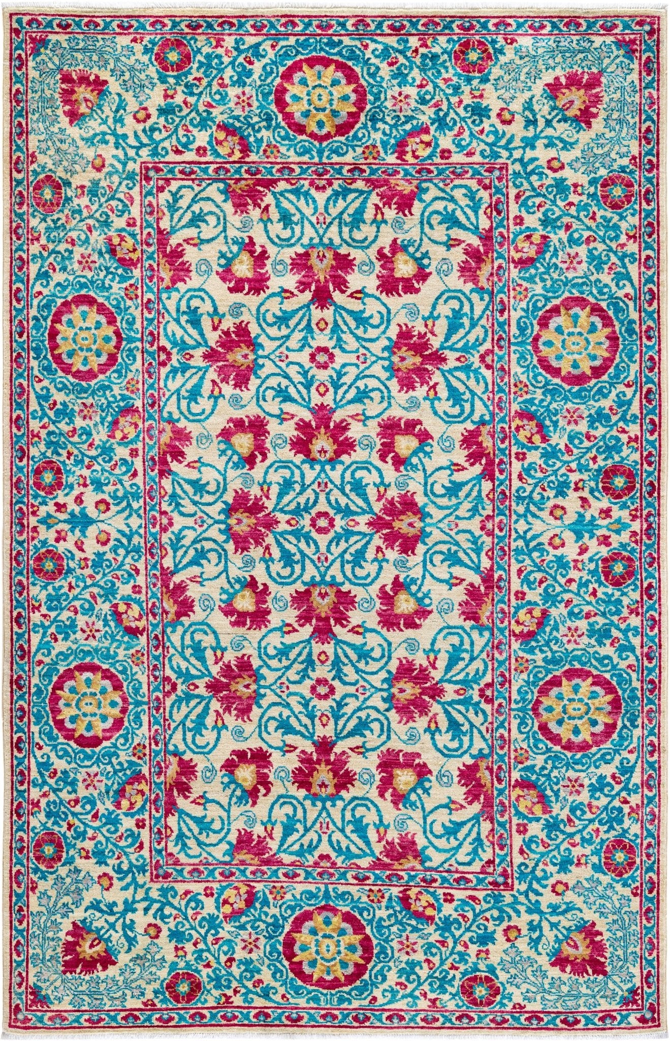 Fergana El Dokuma Yün ve İpek Halı 236x153 cm - Borr Halı