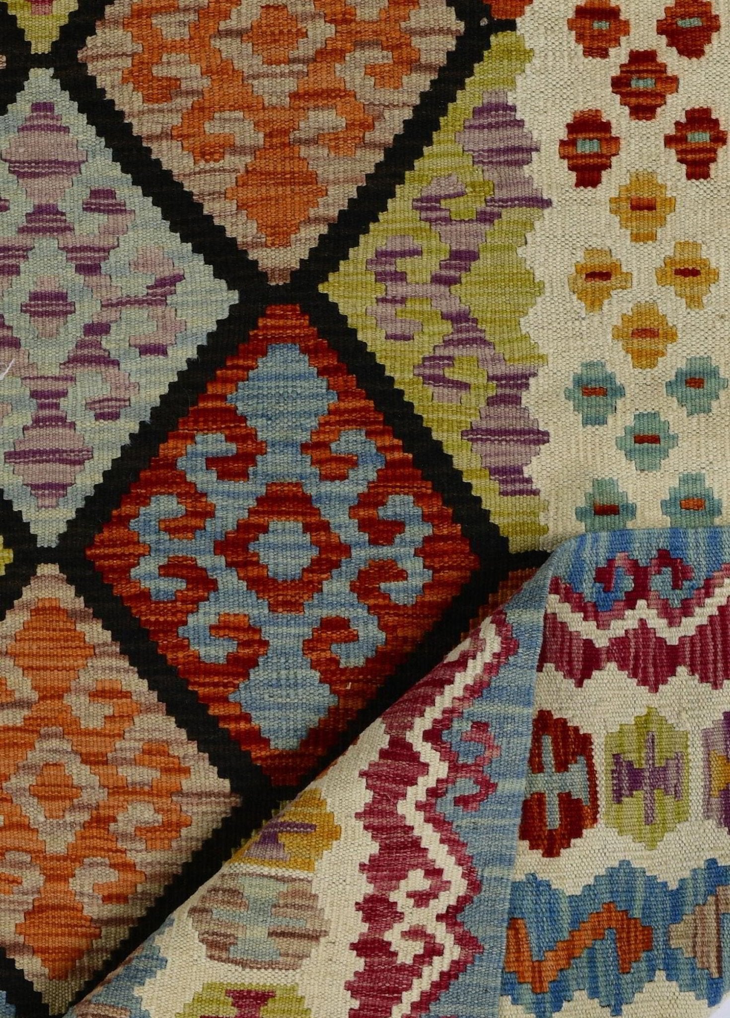 Kaleido El Dokuma Yün Kilim 298x209 cm - Borr Halı