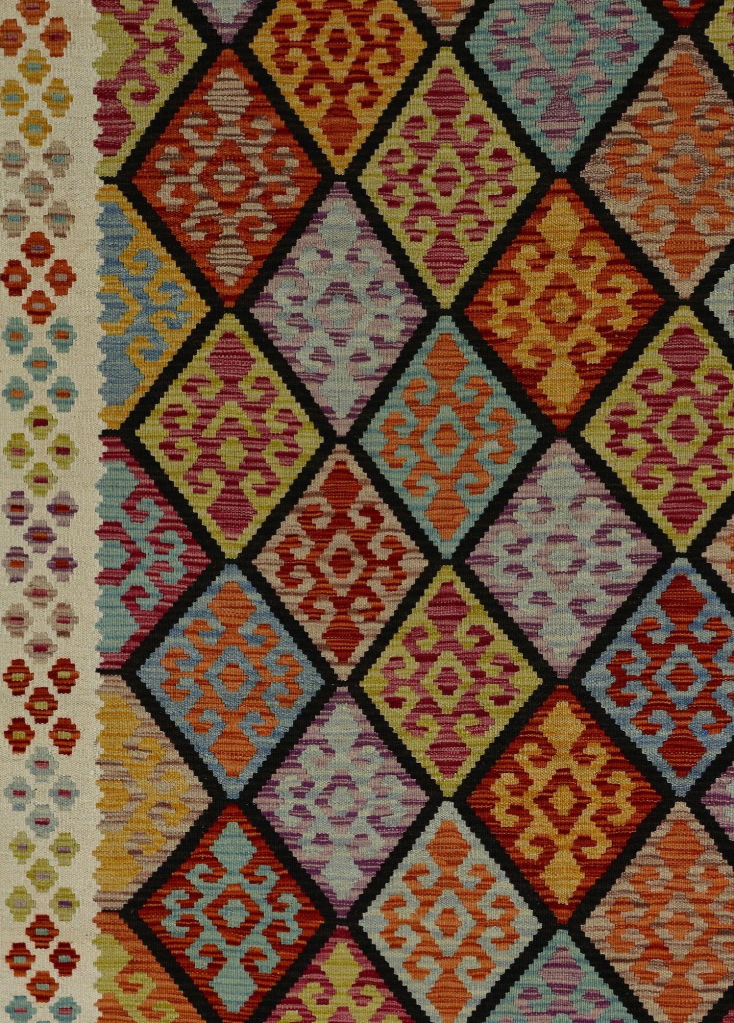 Kaleido El Dokuma Yün Kilim 298x209 cm - Borr Halı