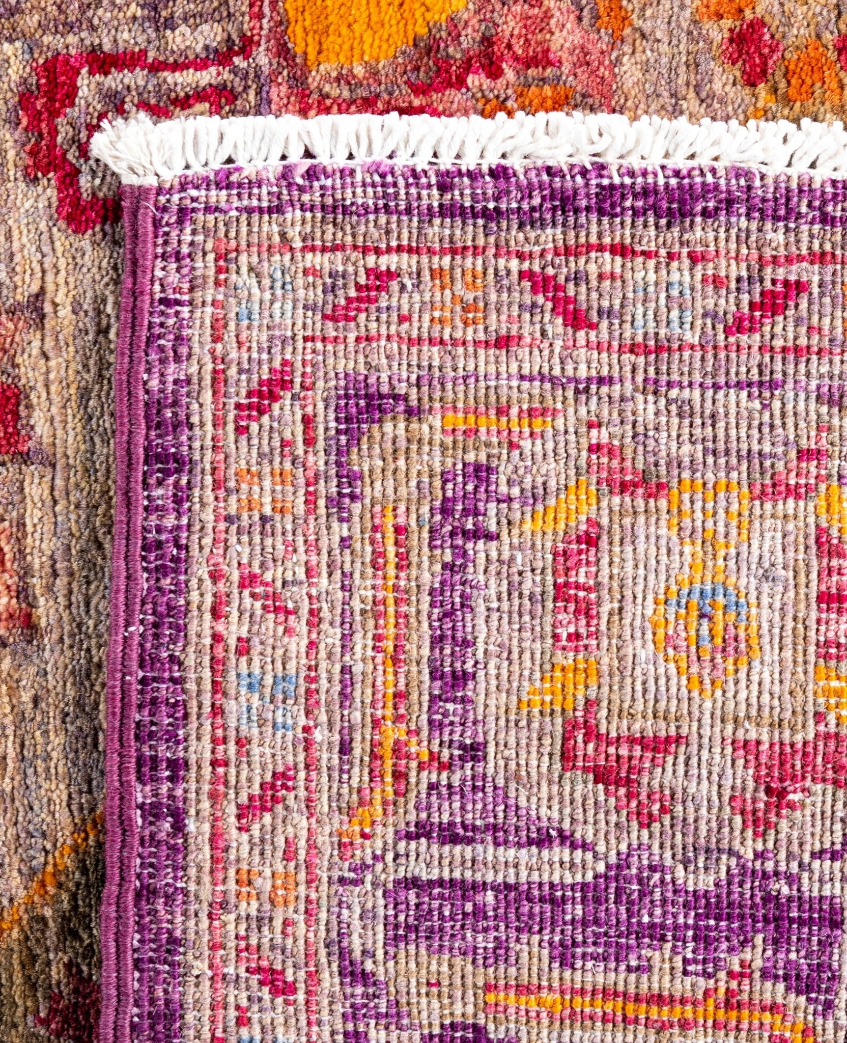 Lunaria Fuchsia El Dokuma Yün Halı 180 x 124 cm - Borr Halı