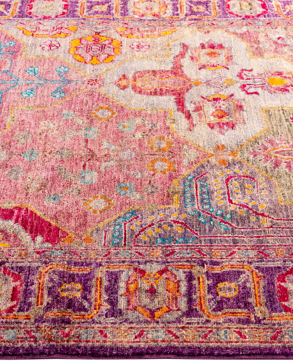 Lunaria Fuchsia El Dokuma Yün Halı 180 x 124 cm - Borr Halı