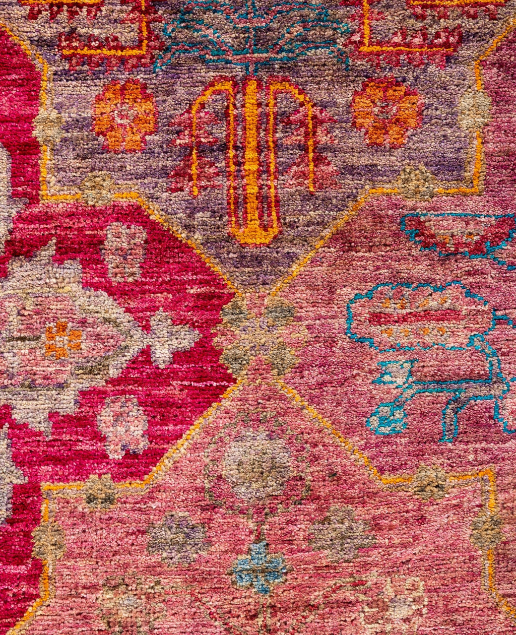 Lunaria Fuchsia El Dokuma Yün Halı 180 x 124 cm - Borr Halı