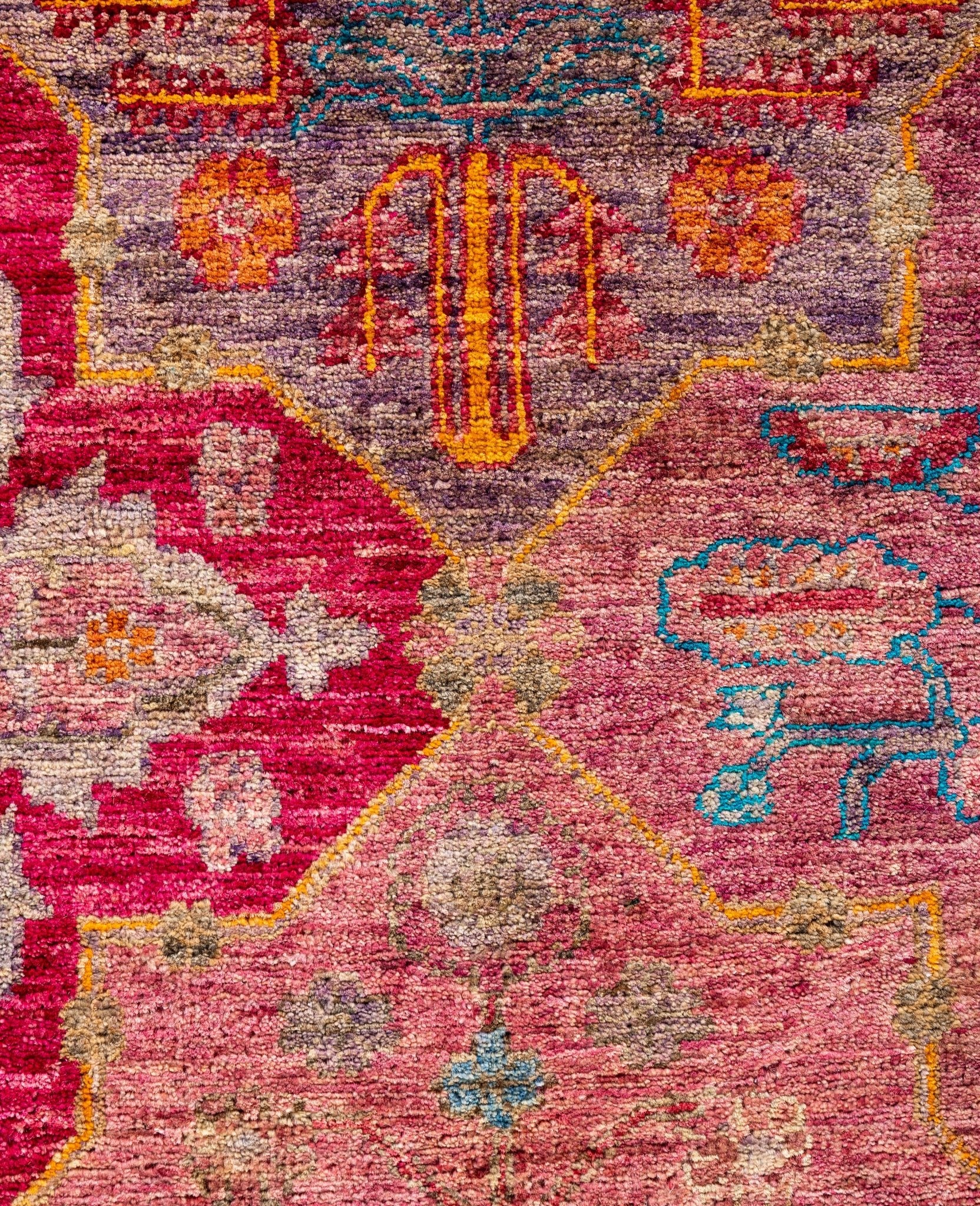 Lunaria Fuchsia El Dokuma Yün Halı 180 x 124 cm - Borr Halı