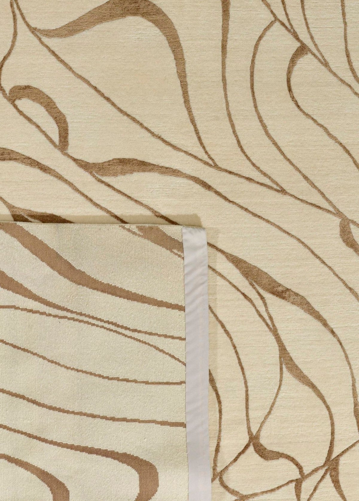 Moiré El Dokuma Yün ve İpek Halı 348 x 253 cm - Borr Halı