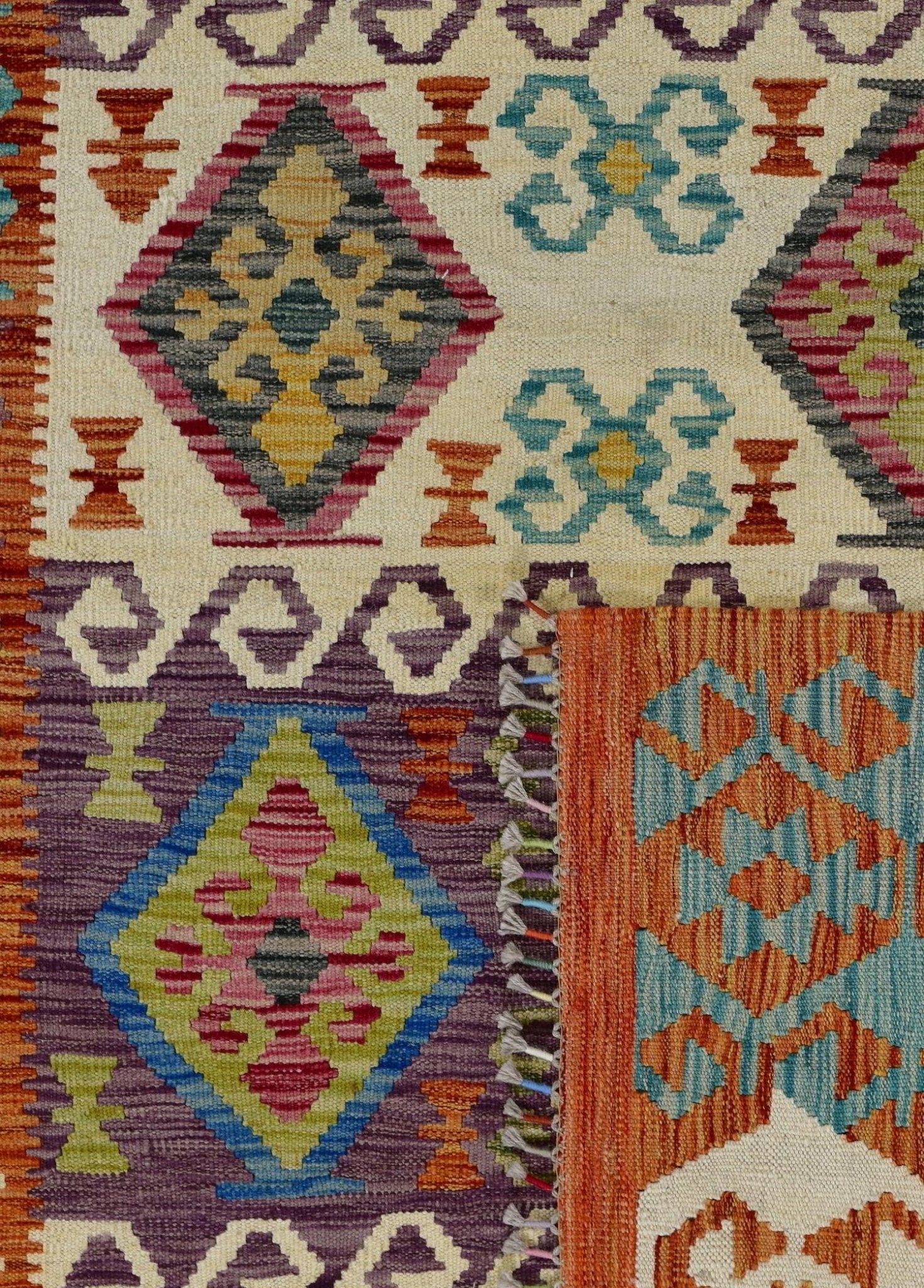 Myrren El Dokuma Yün Kilim 290x204 cm - Borr Halı