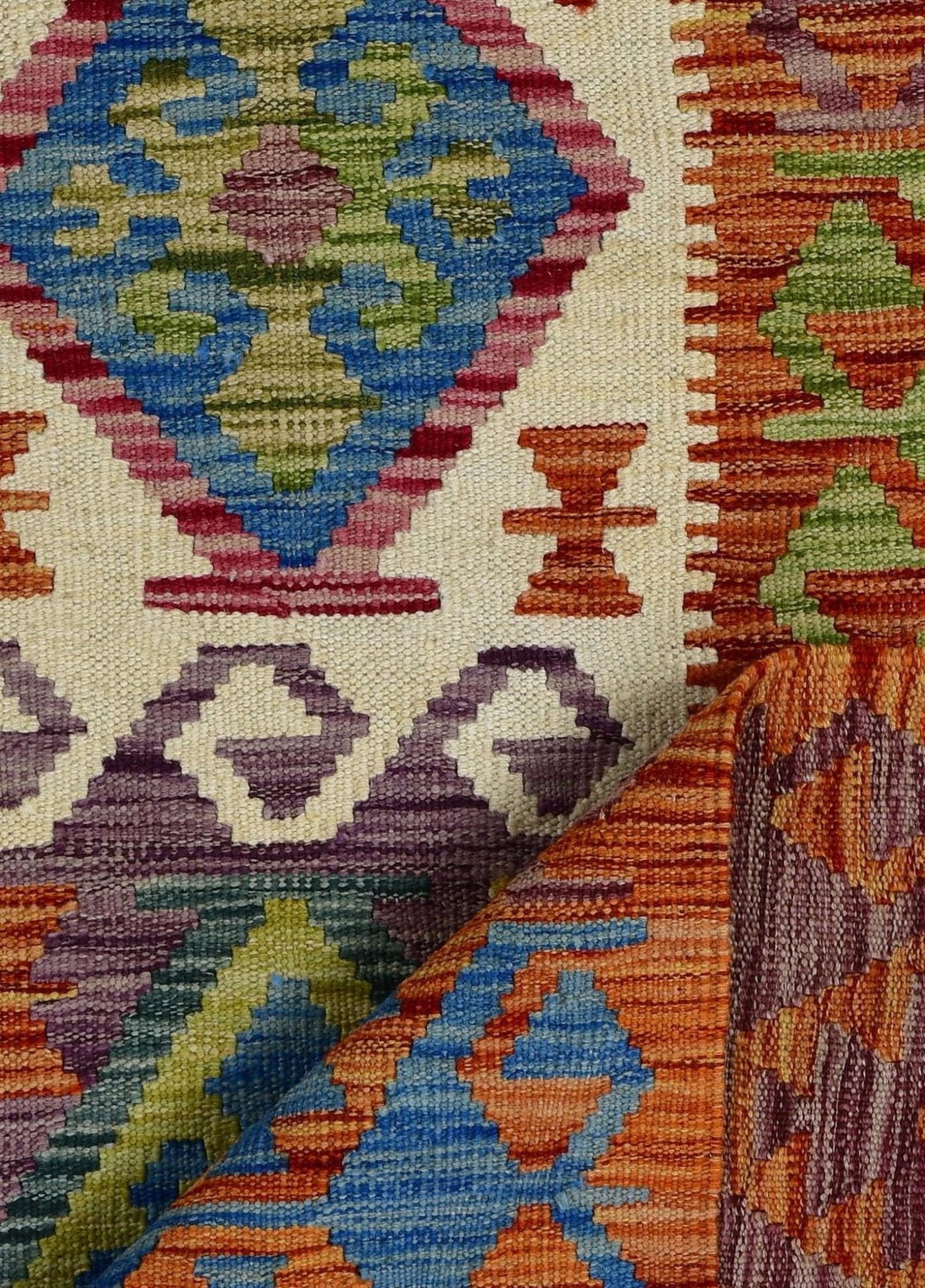 Myrren El Dokuma Yün Kilim 290x204 cm - Borr Halı