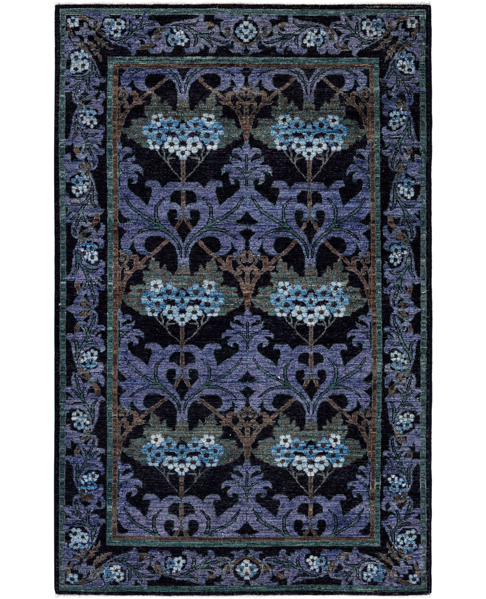 Nightshade Bloom El Dokuma Yün Halı 187 x 120 cm - Borr Halı