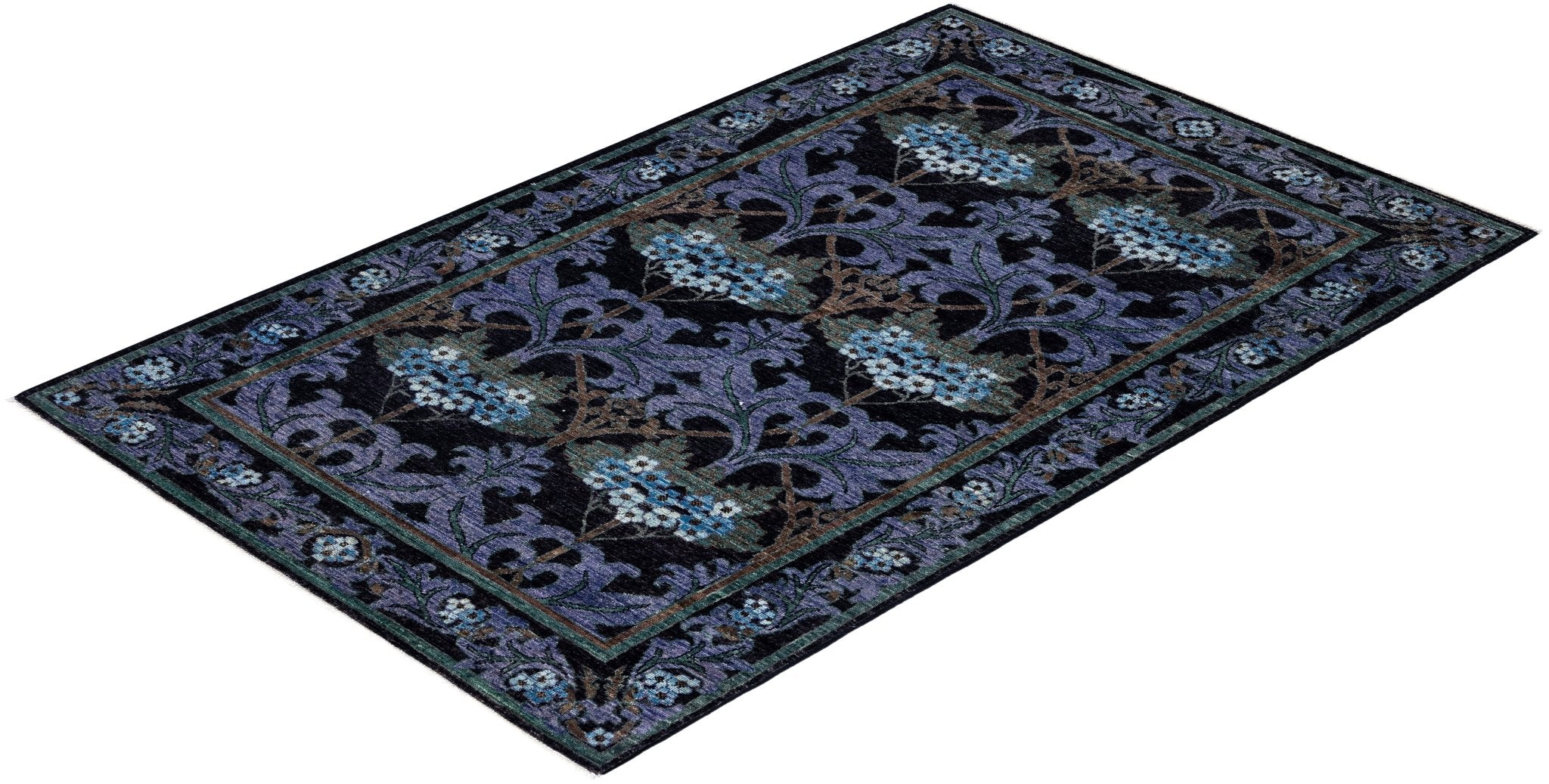 Nightshade Bloom El Dokuma Yün Halı 187 x 120 cm - Borr Halı
