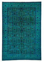 Obsidian GridVintage El Dokuma Yün Halı 277x195 cm - Borr Halı