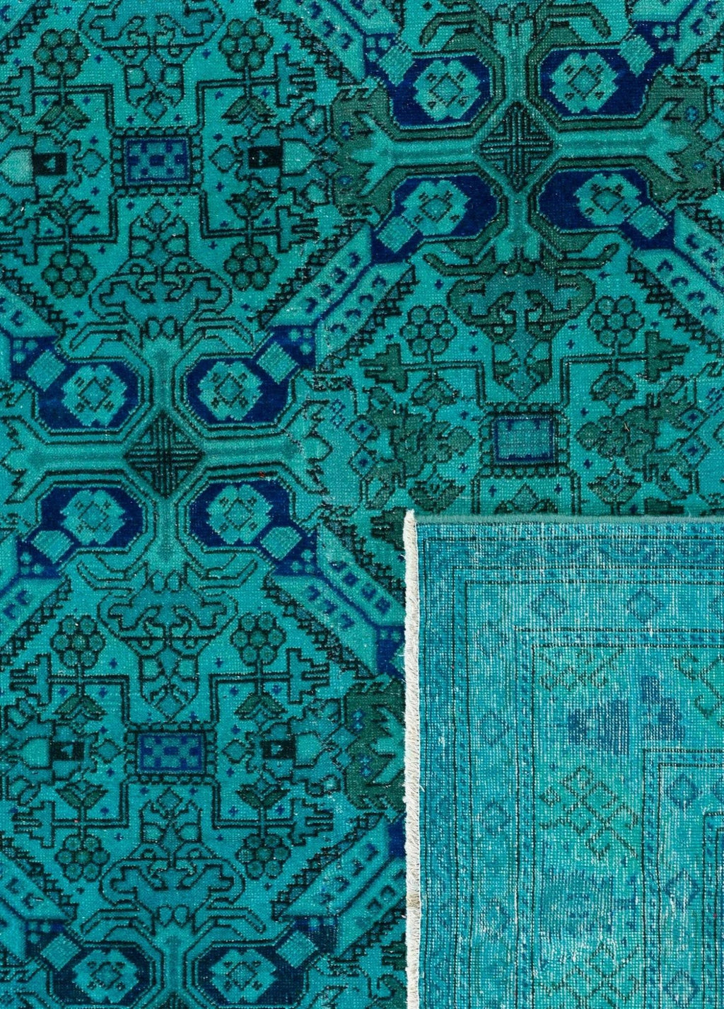 Obsidian GridVintage El Dokuma Yün Halı 277x195 cm - Borr Halı