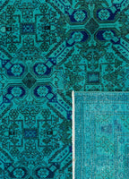 Obsidian GridVintage El Dokuma Yün Halı 277x195 cm - Borr Halı