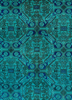 Obsidian GridVintage El Dokuma Yün Halı 277x195 cm - Borr Halı