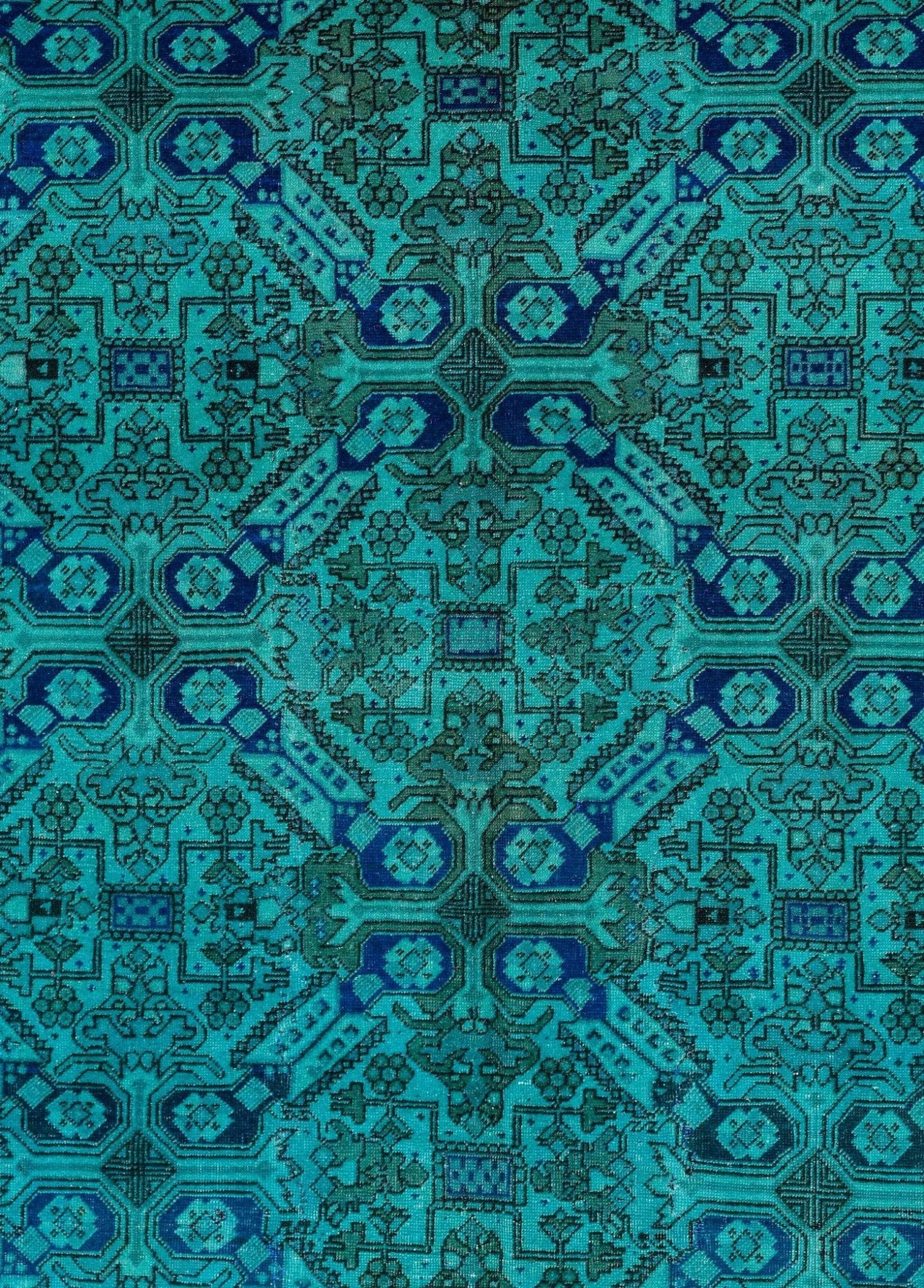 Obsidian GridVintage El Dokuma Yün Halı 277x195 cm - Borr Halı