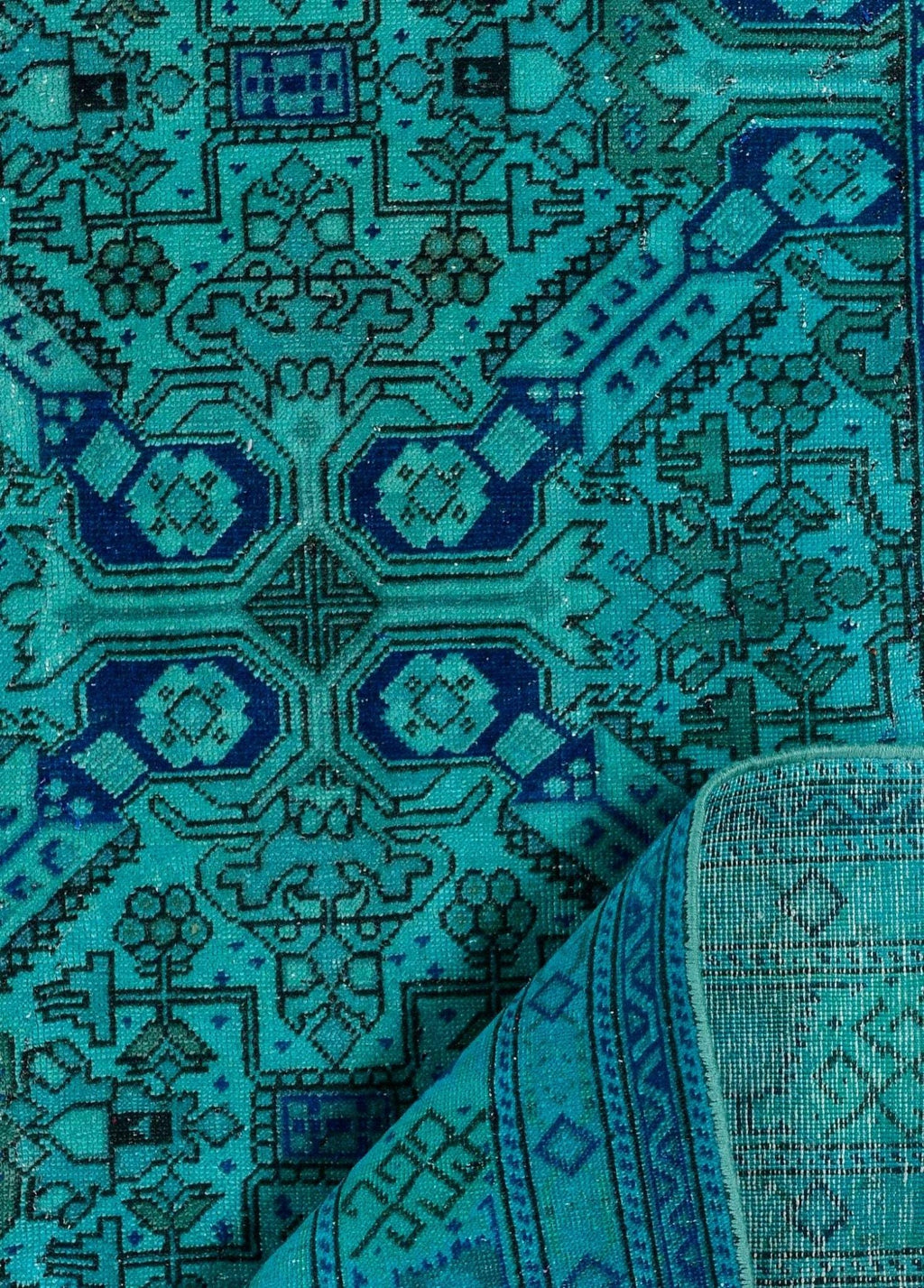 Obsidian GridVintage El Dokuma Yün Halı 277x195 cm - Borr Halı