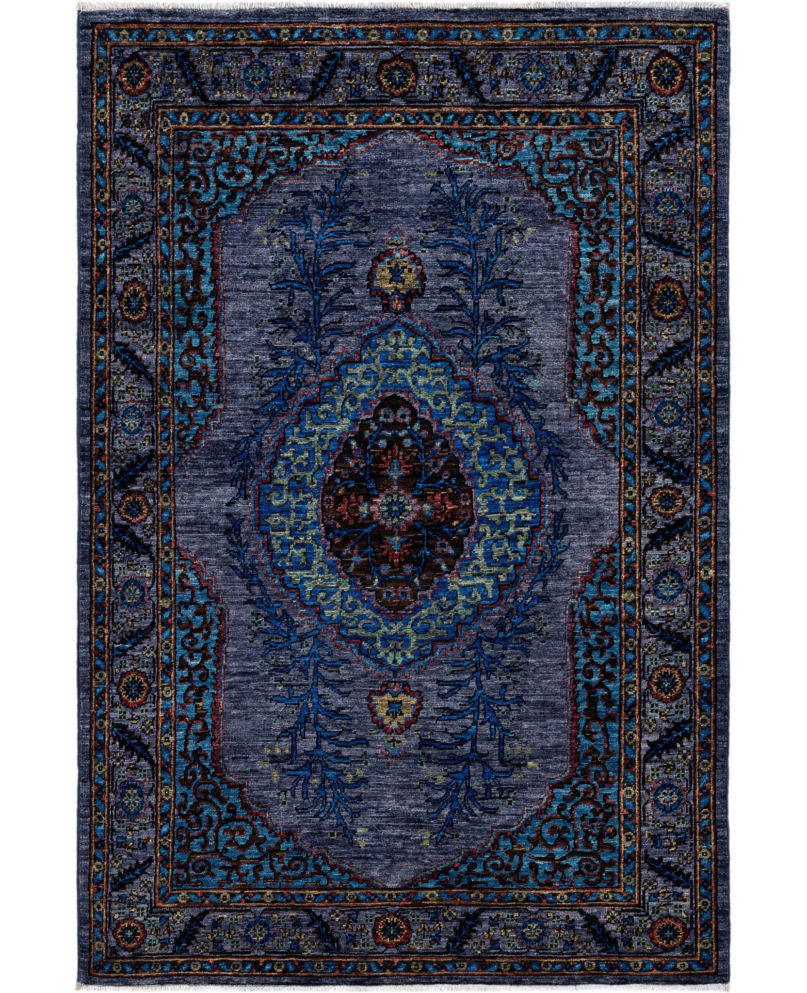 Sapphire Elegance El Dokuma Yün Halı 181x120 cm - Borr Halı