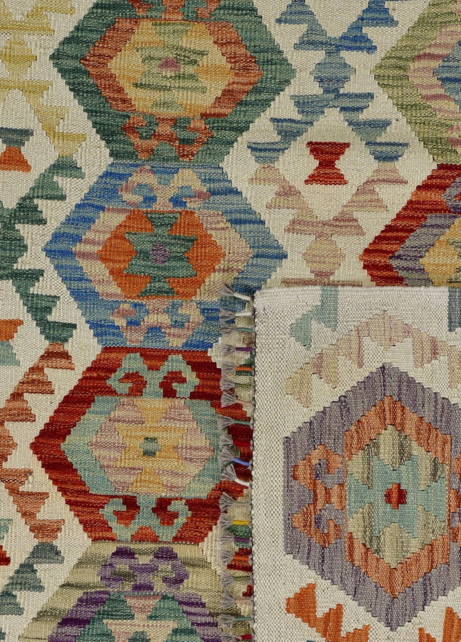 Solunna El Dokuma Yün Kilim 291x216 cm - Borr Halı