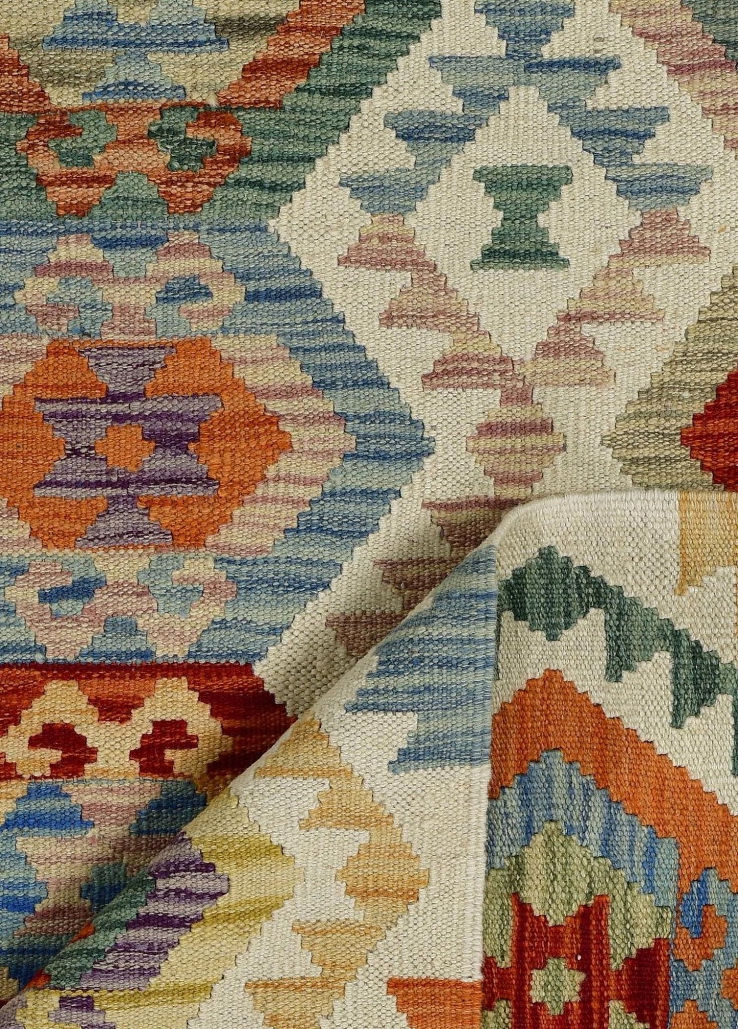 Solunna El Dokuma Yün Kilim 291x216 cm - Borr Halı