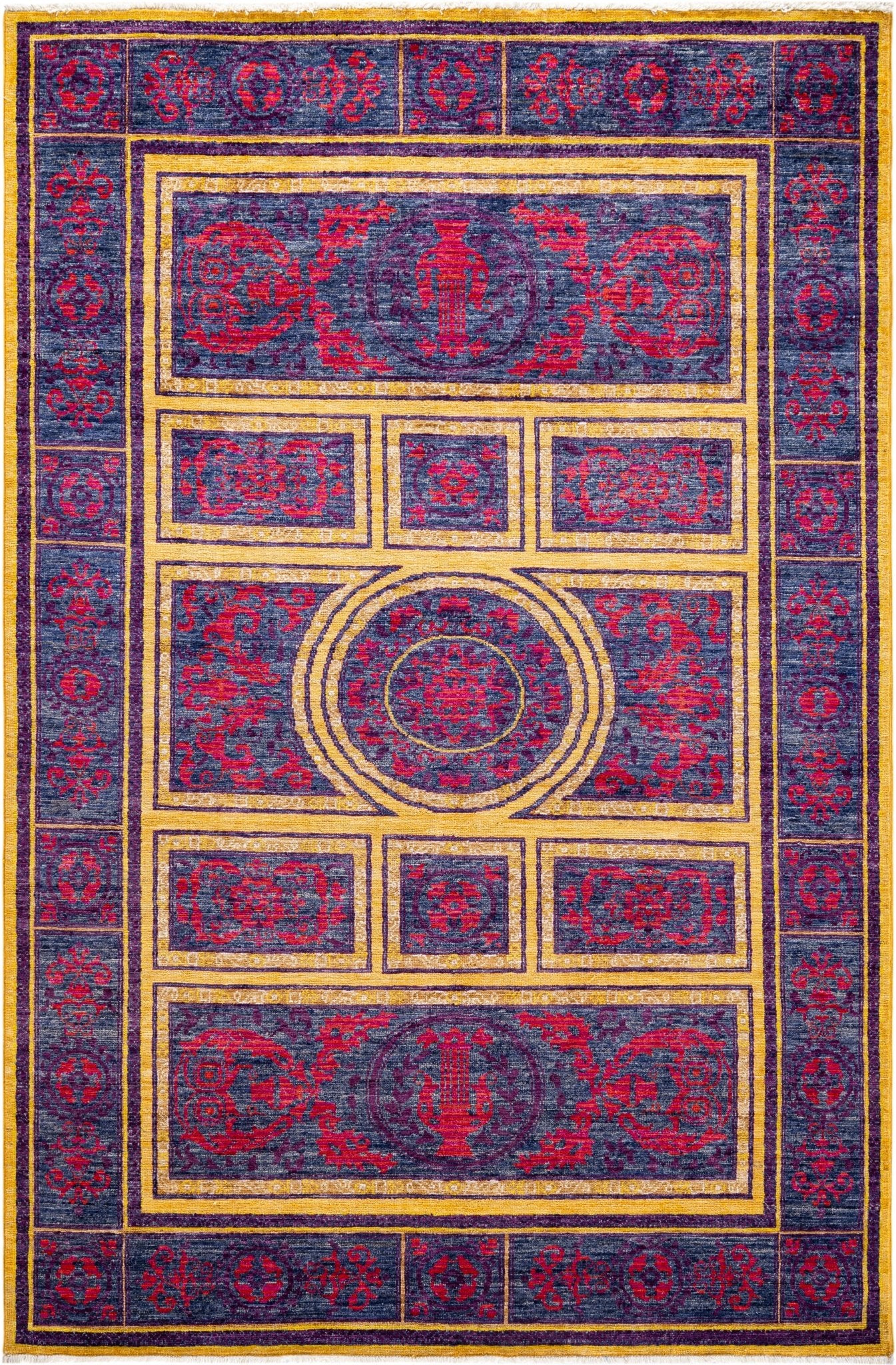 Sultana Indigo El Dokuma Yün Halı 223 x 148 cm - Borr Halı