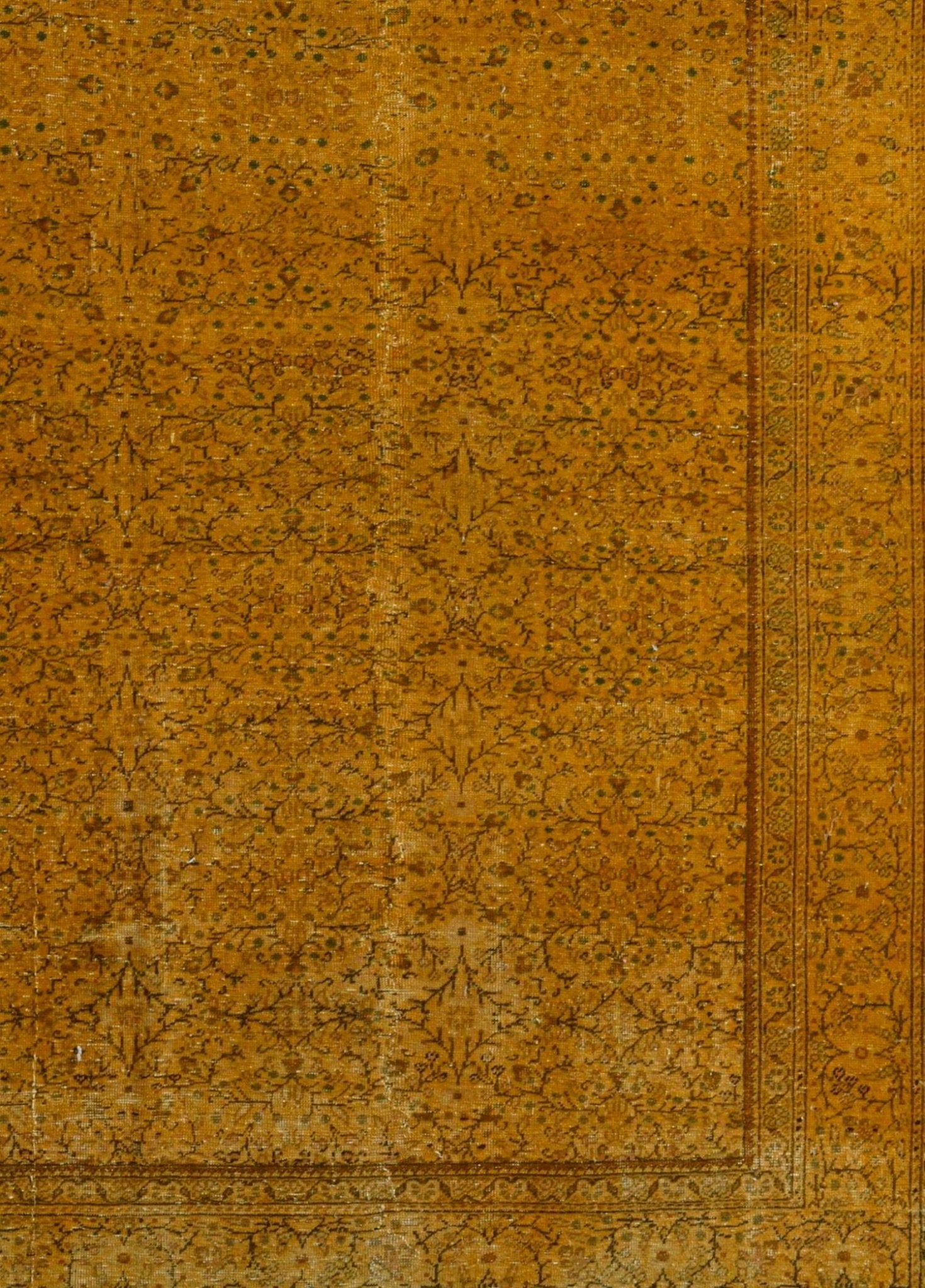 Varzane Saffron Vintage El Dokuma Yün Halı 296 x 195 cm - Borr Halı