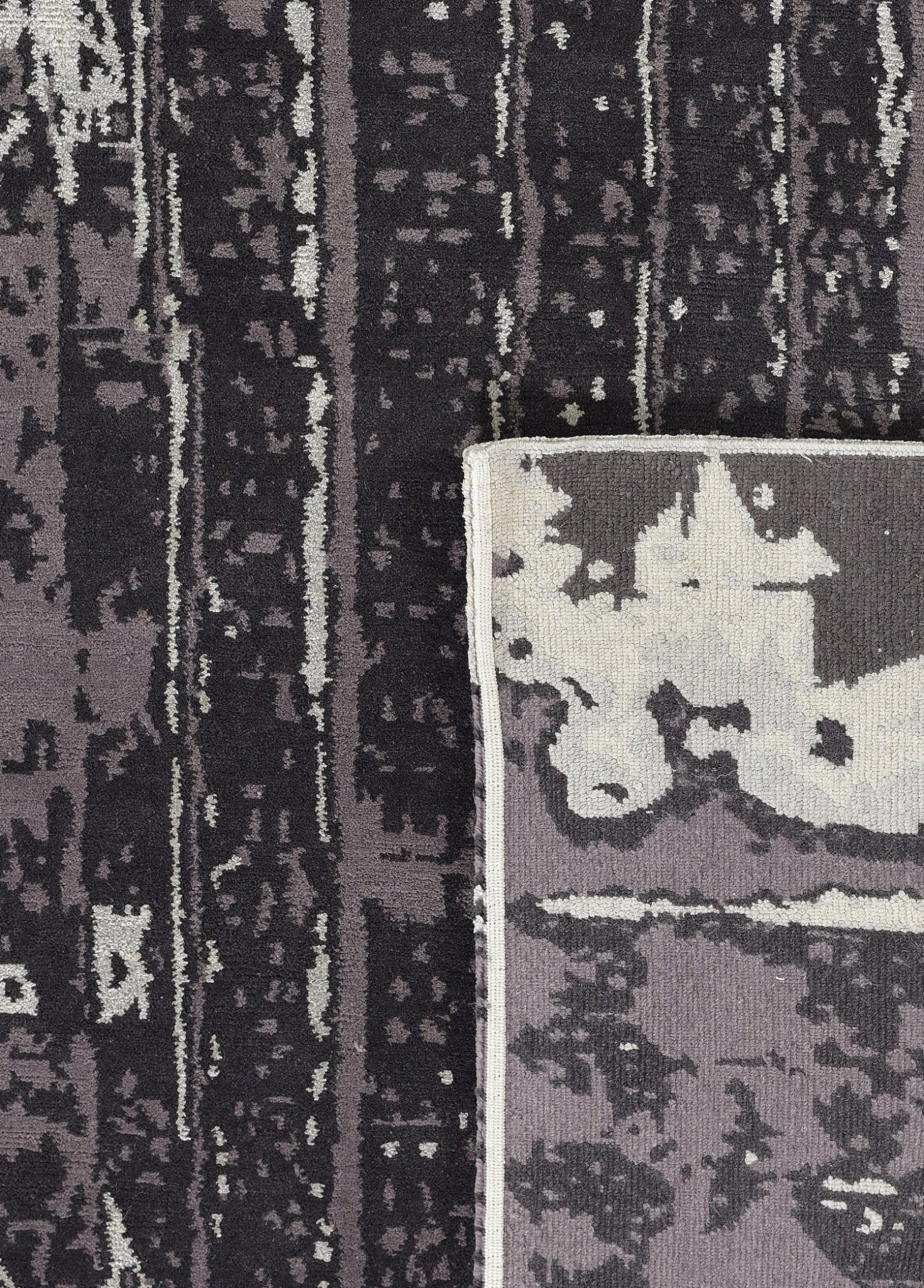 Velorra Grey El Dokuma Yün ve İpek Halı 241x170 cm - Borr Halı