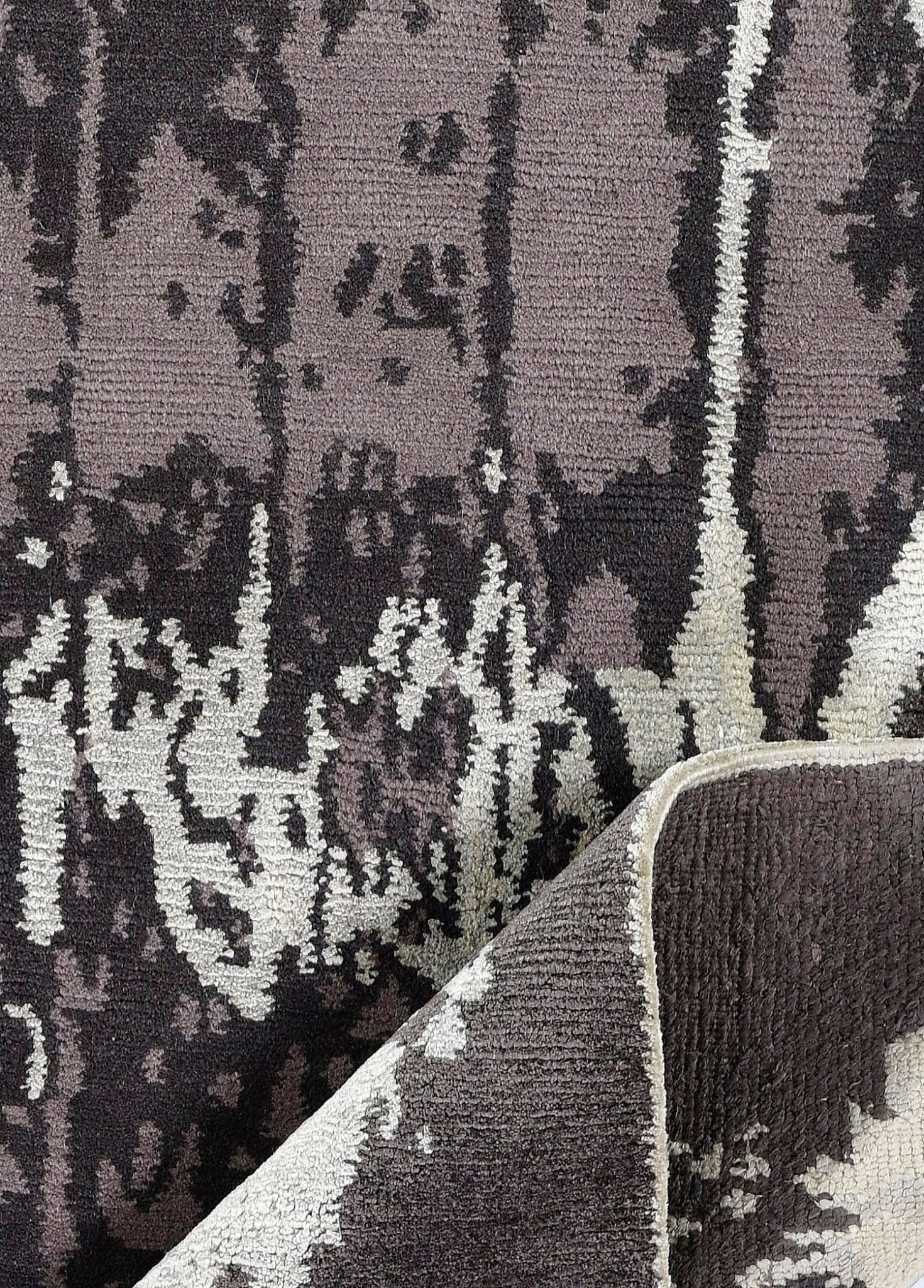 Velorra Grey El Dokuma Yün ve İpek Halı 241x170 cm - Borr Halı