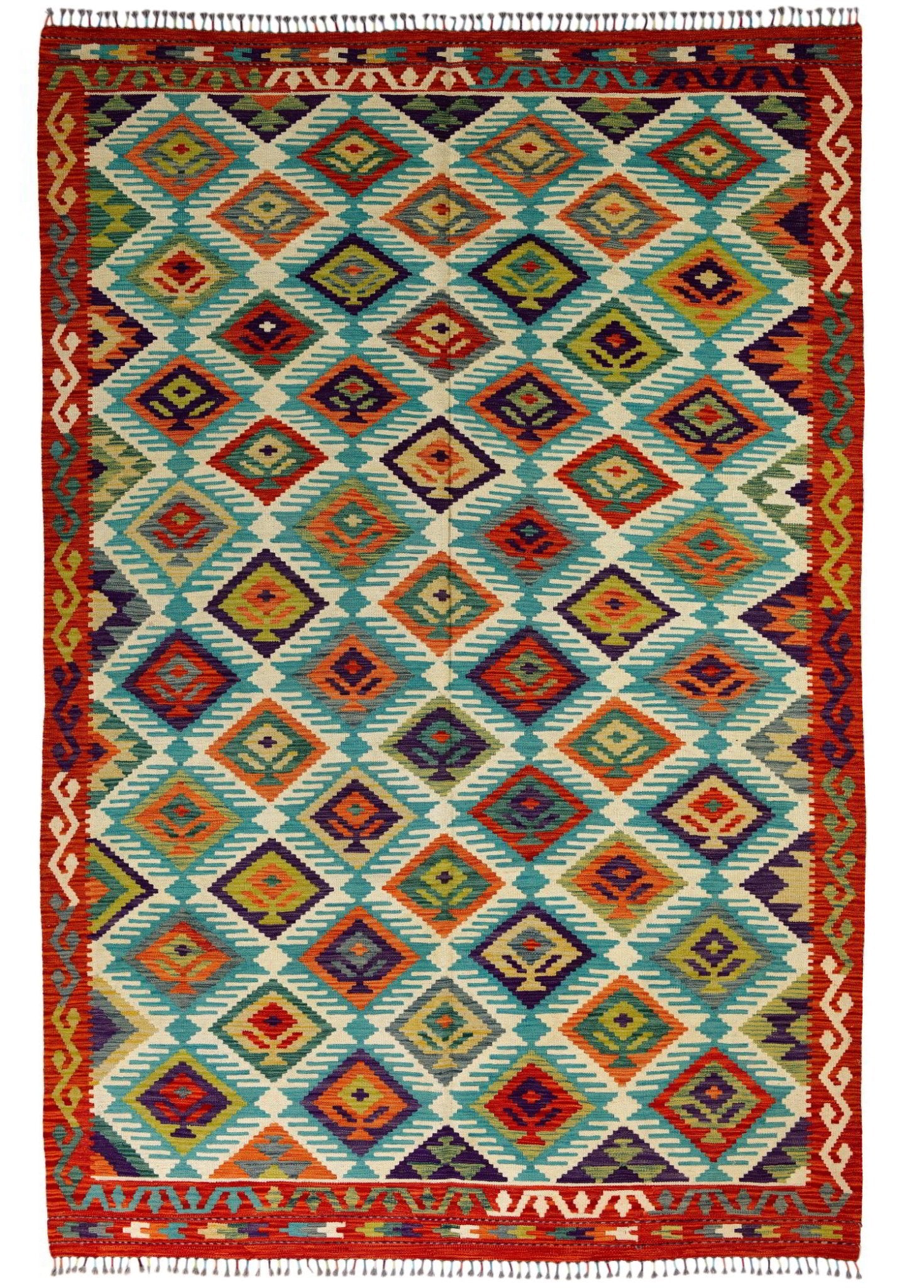 Zarvyn El Dokuma Yün Kilim 304x196 cm - Borr Halı