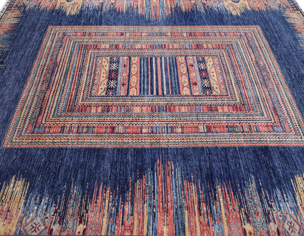Zerava Indigo El Dokuma Yün Halı 297 x 211 cm - Borr Halı
